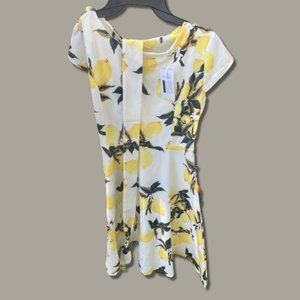 Gorgeous lemon dress with belt, new with tags